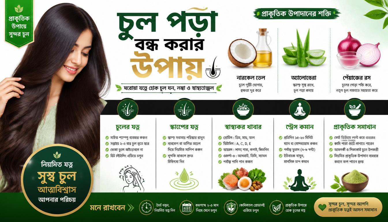 চুল পড়া বন্ধ করার উপায়
