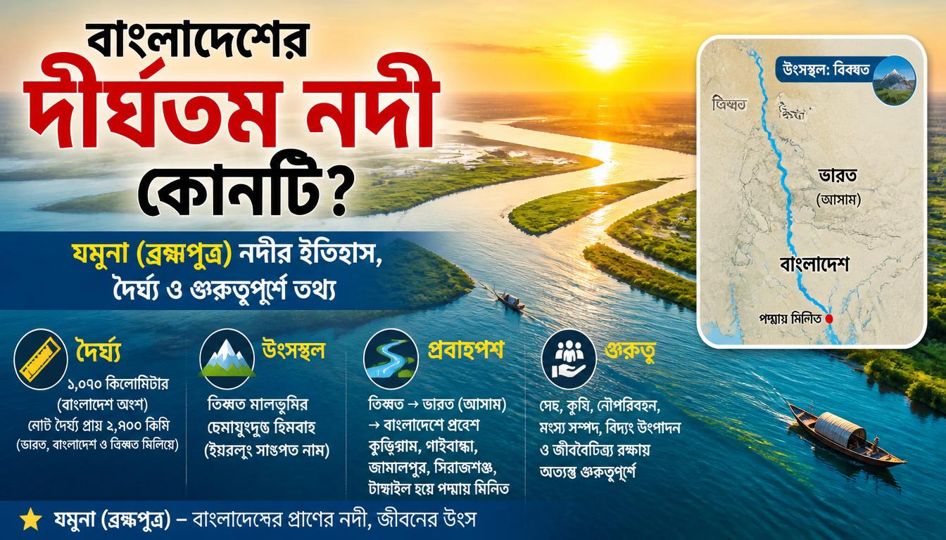 বাংলাদেশের দীর্ঘতম নদী কোনটি