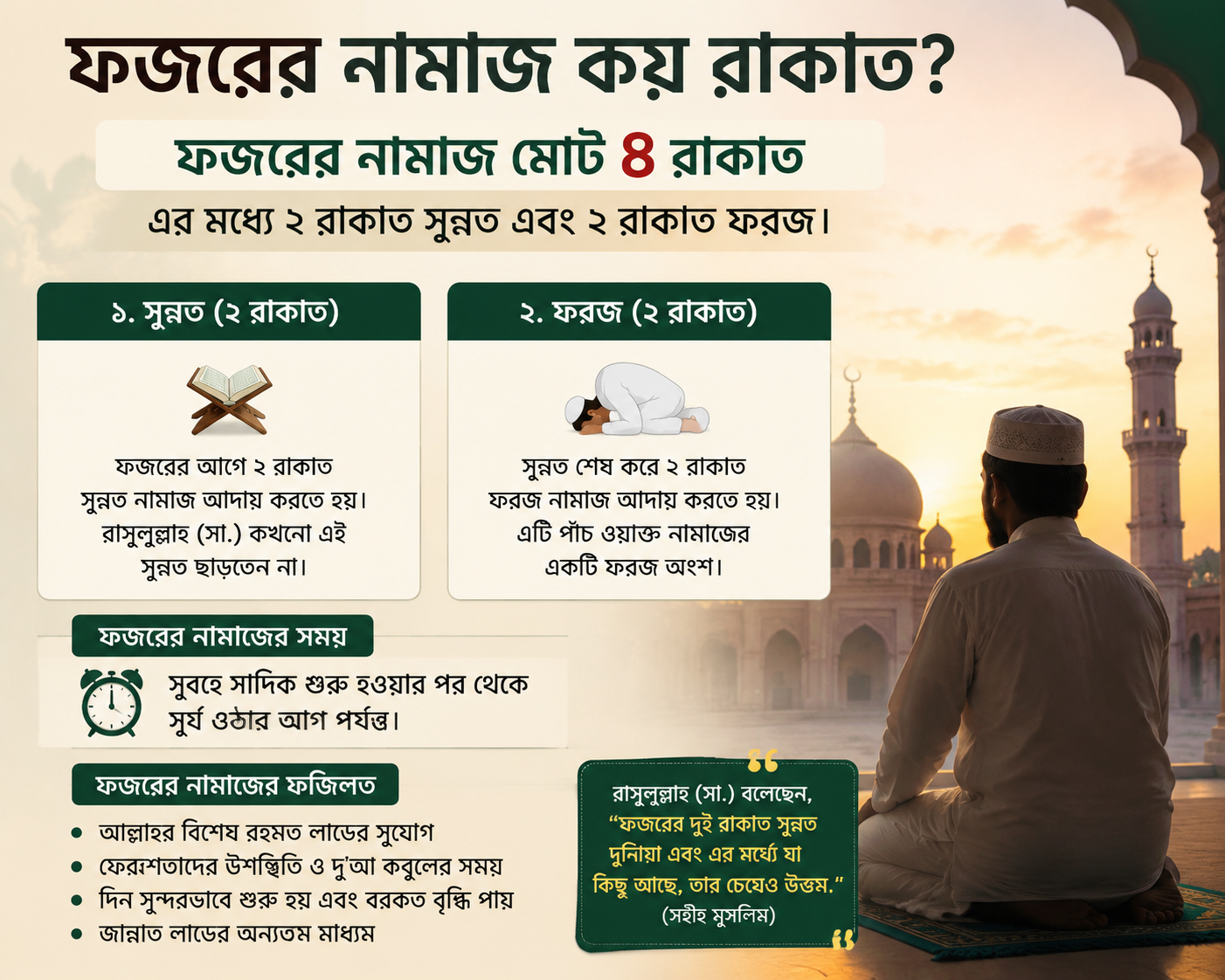 ফজরের নামাজ কয় রাকাত